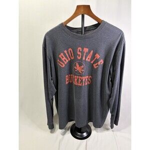 PREOWNED Ohio State Buckeyes Long Sleeve T-Shirt Womens OSU Charcoal XL